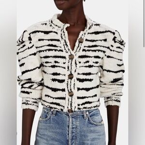 Ulla Johnson merino wool Skye zebra-pattern cardigan